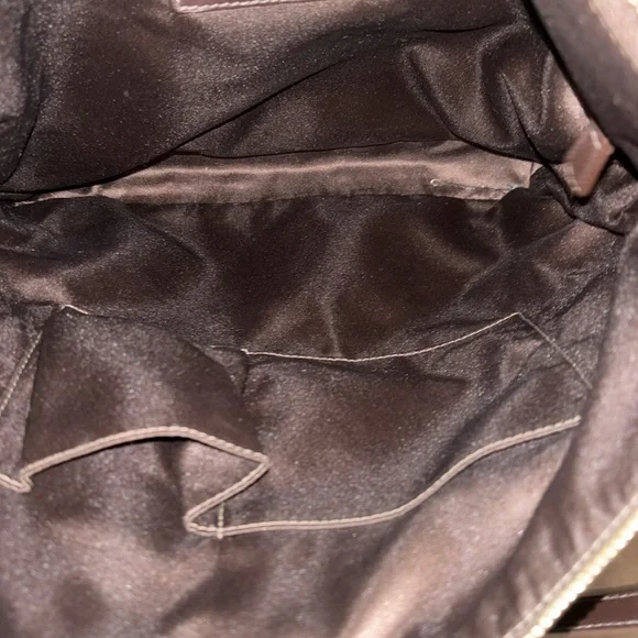 Coach Brown and Cream Signature Shoulder Large Bag - Picture 12 of 13
